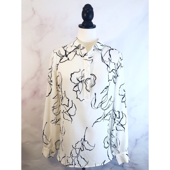 Reiss Tops - Reiss Silk Popover Top